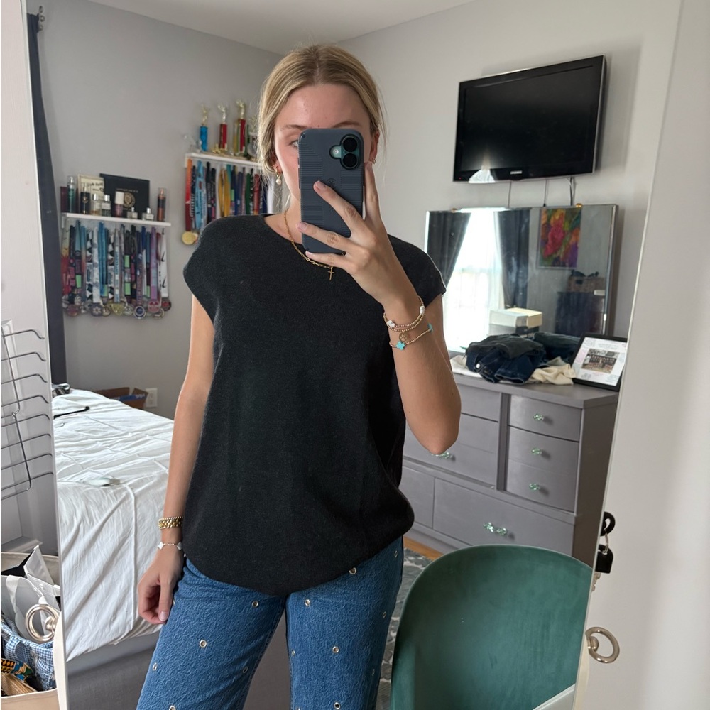 Escada Black Fitted Short Sleeve T-Shirt